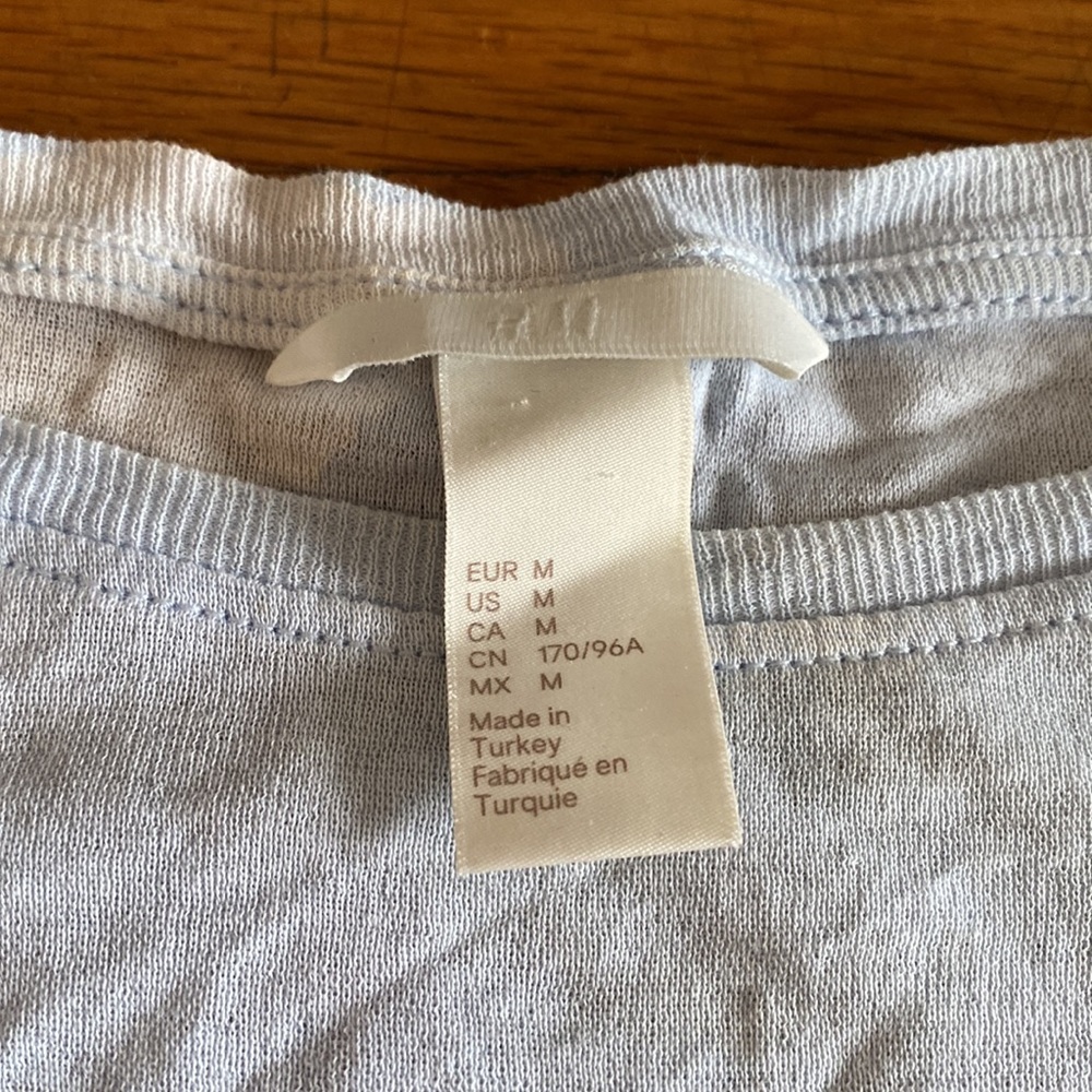 H&M baby blue t-shirt